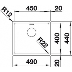 Zlewozmywak Blanco ANDANO 450-IF z korkiem automatycznym InFino 522962